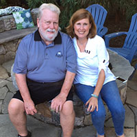 Erin Cleghorn (B.S. ’97) with her late partner, Patrick “Pat” Keating (B.A. ’75)